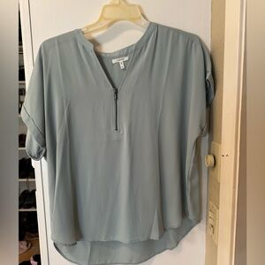 Maurices Green and Gray Dolman Sleeve Blouse